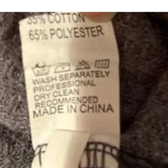 Merokeety Gray Thermal And Lace Long Sleeve Tunic Top Size Large - Picture 9 of 9